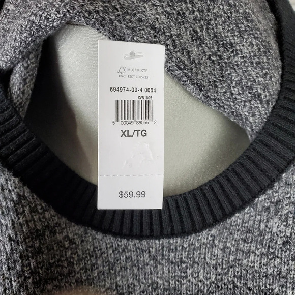 Gap Marled Knit Crewneck Sweater Gray Black XL - Picture 12 of 14